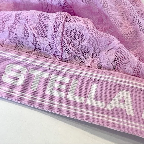 NWT Stella McCartney Logo Bra , Orchid Pink , Lace soft cup , comfort , bralette