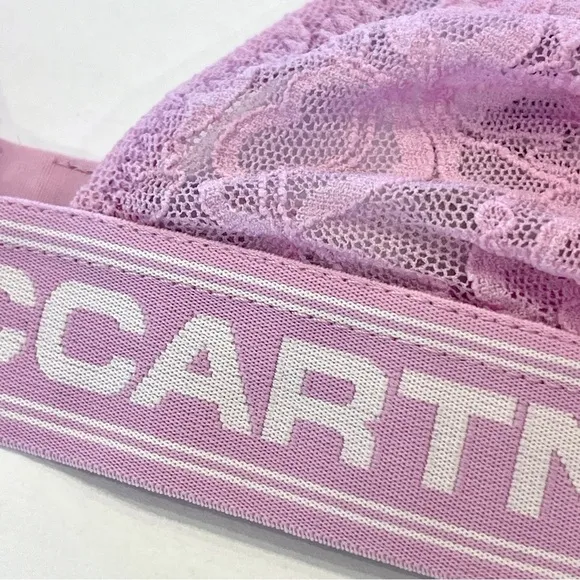 NWT Stella McCartney Logo Bra , Orchid Pink , Lace soft cup , comfort , bralette
