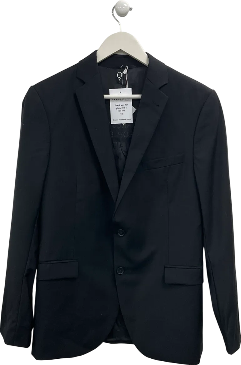Oblivious Black Who Cares What Other People Think? Upcycled Blazer UK S