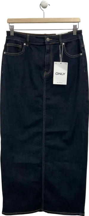 Only Blue Walo Mid Waist Skirt UK L