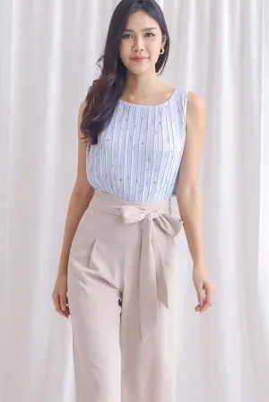 Ottilie Floral Pleated Top In Lilac
