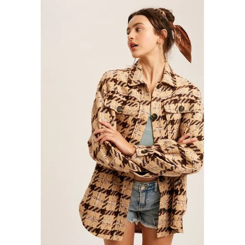 Over Sized Plaid Soft Sherling Shacket