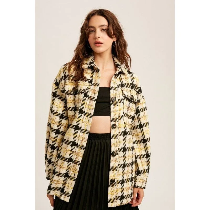 Over Sized Plaid Soft Sherling Shacket