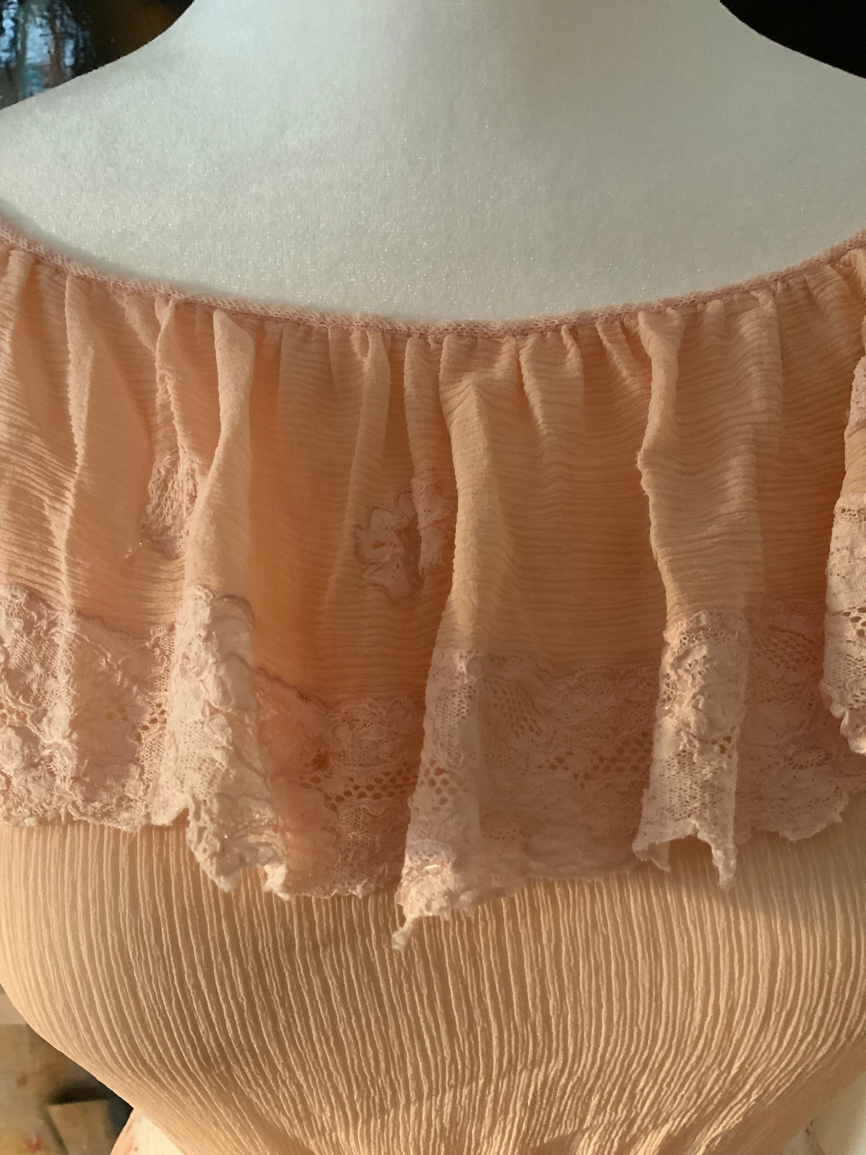 Peach Chiffon Dress - 50 - 50B