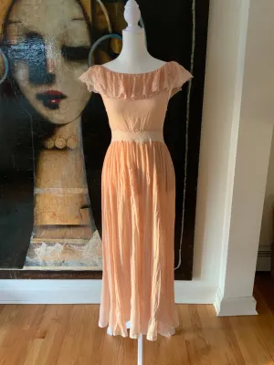 Peach Chiffon Dress - 50 - 50B