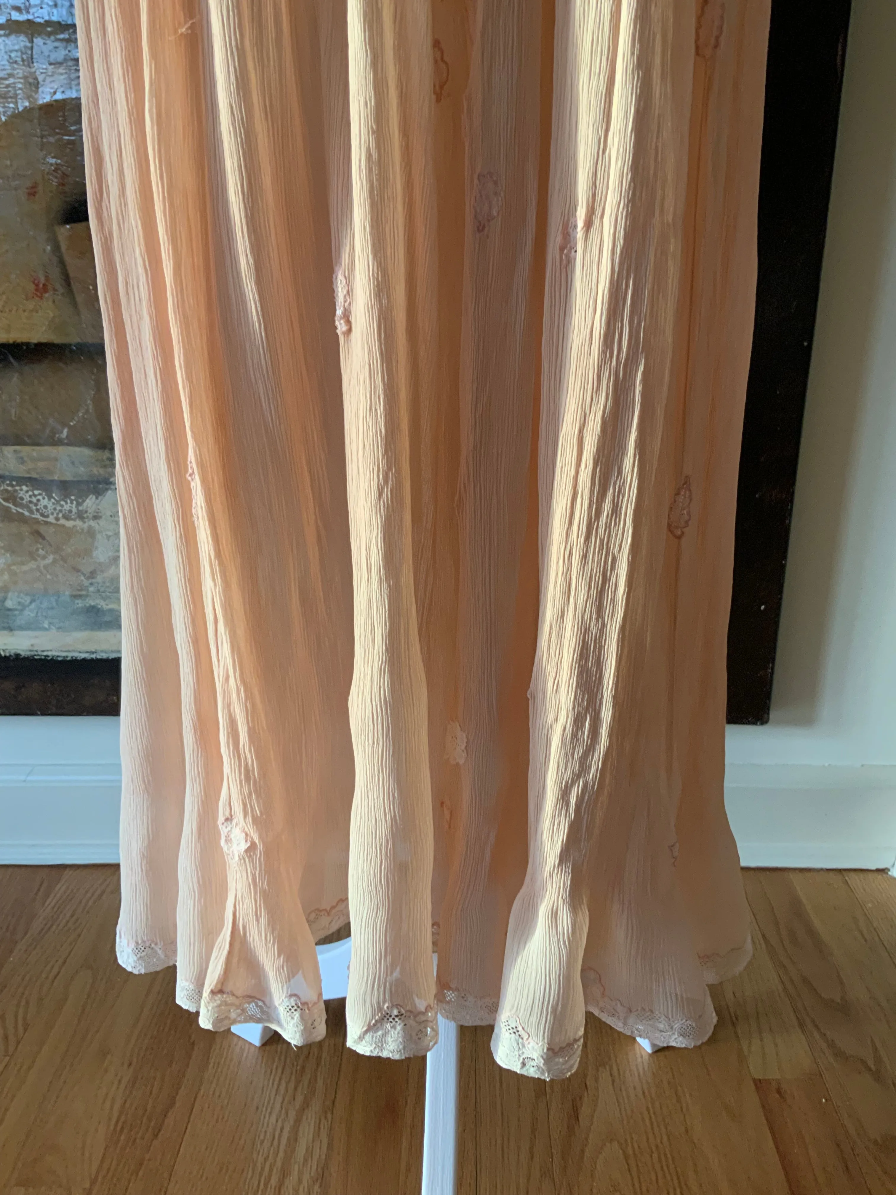 Peach Chiffon Dress - 50 - 50B