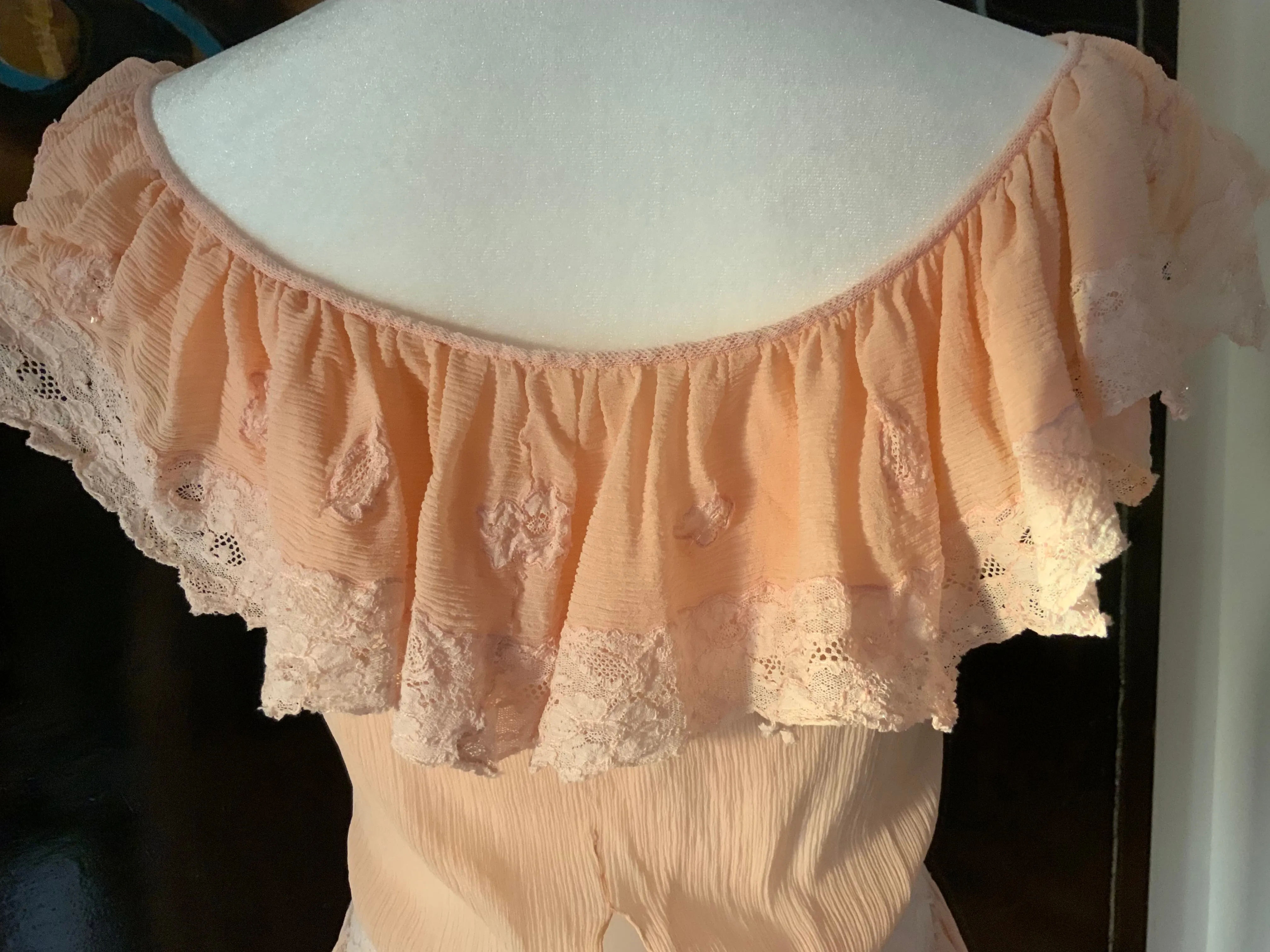 Peach Chiffon Dress - 50 - 50B