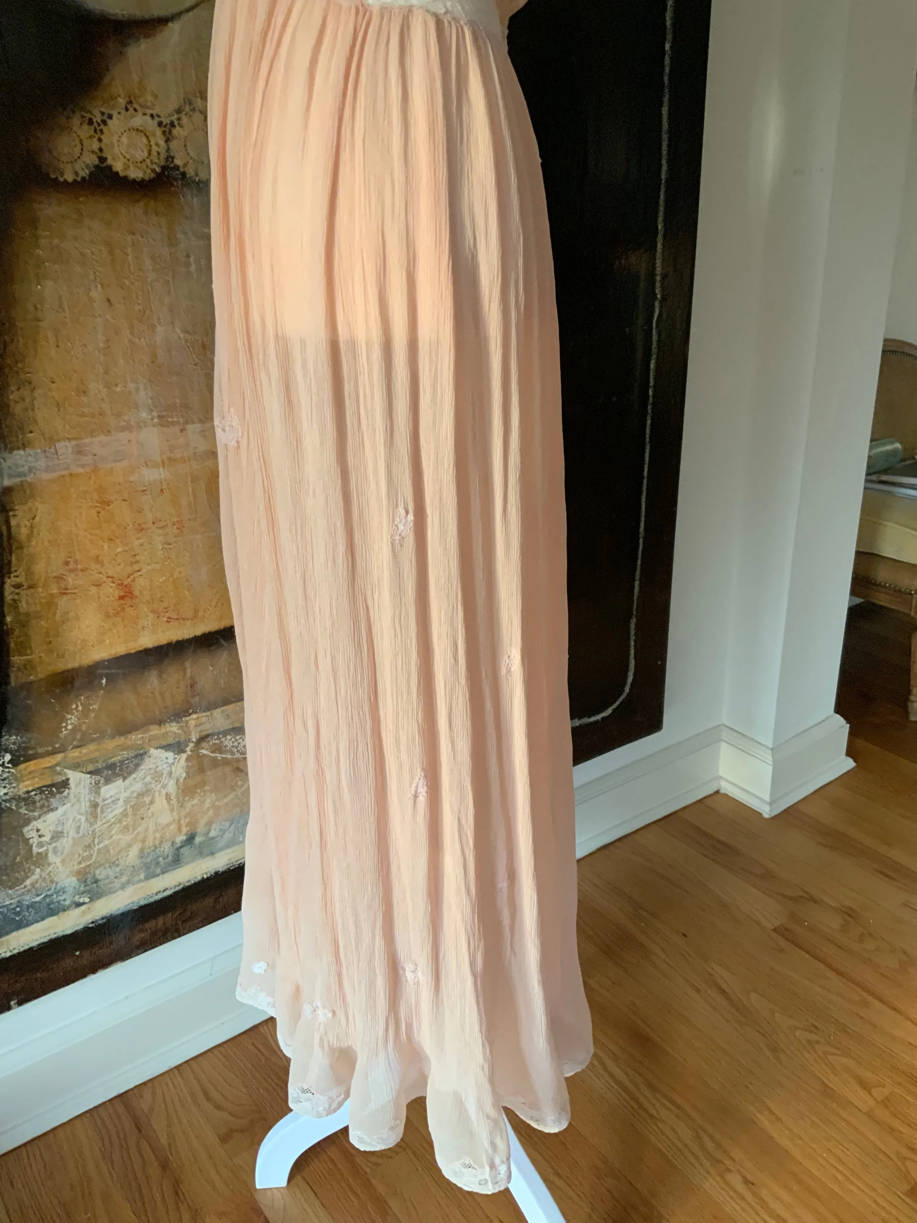 Peach Chiffon Dress - 50 - 50B