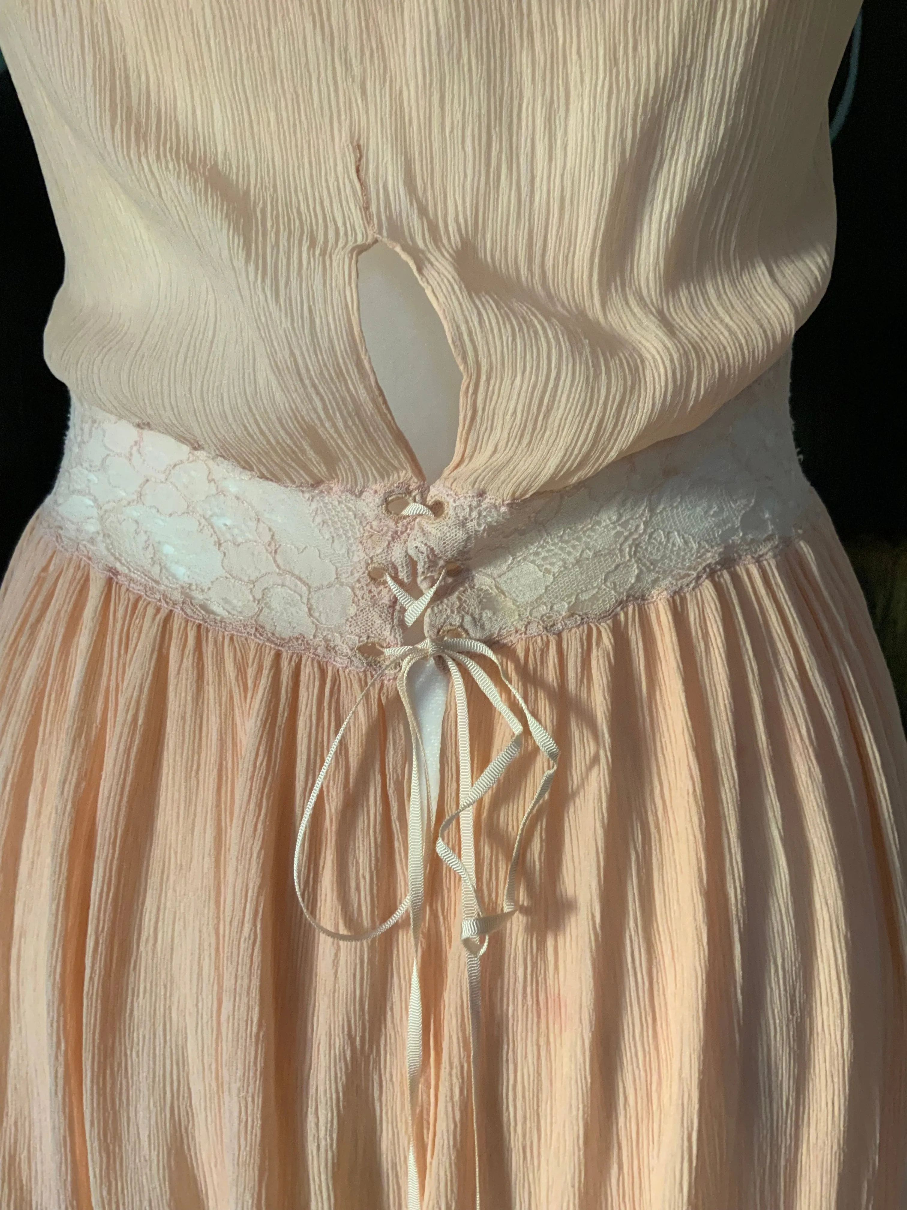 Peach Chiffon Dress - 50 - 50B