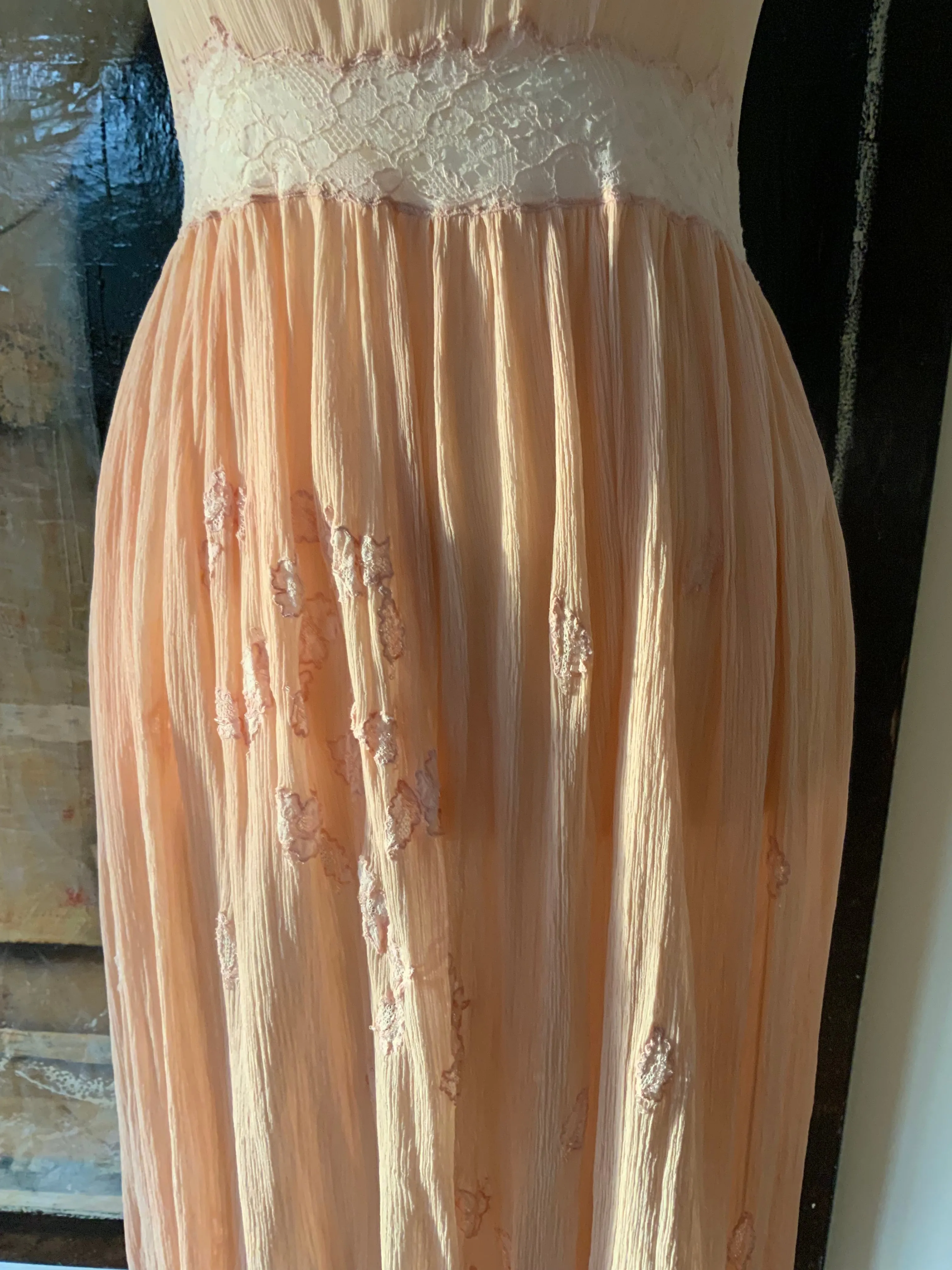 Peach Chiffon Dress - 50 - 50B