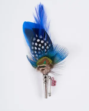 pencil brooch - royal blues