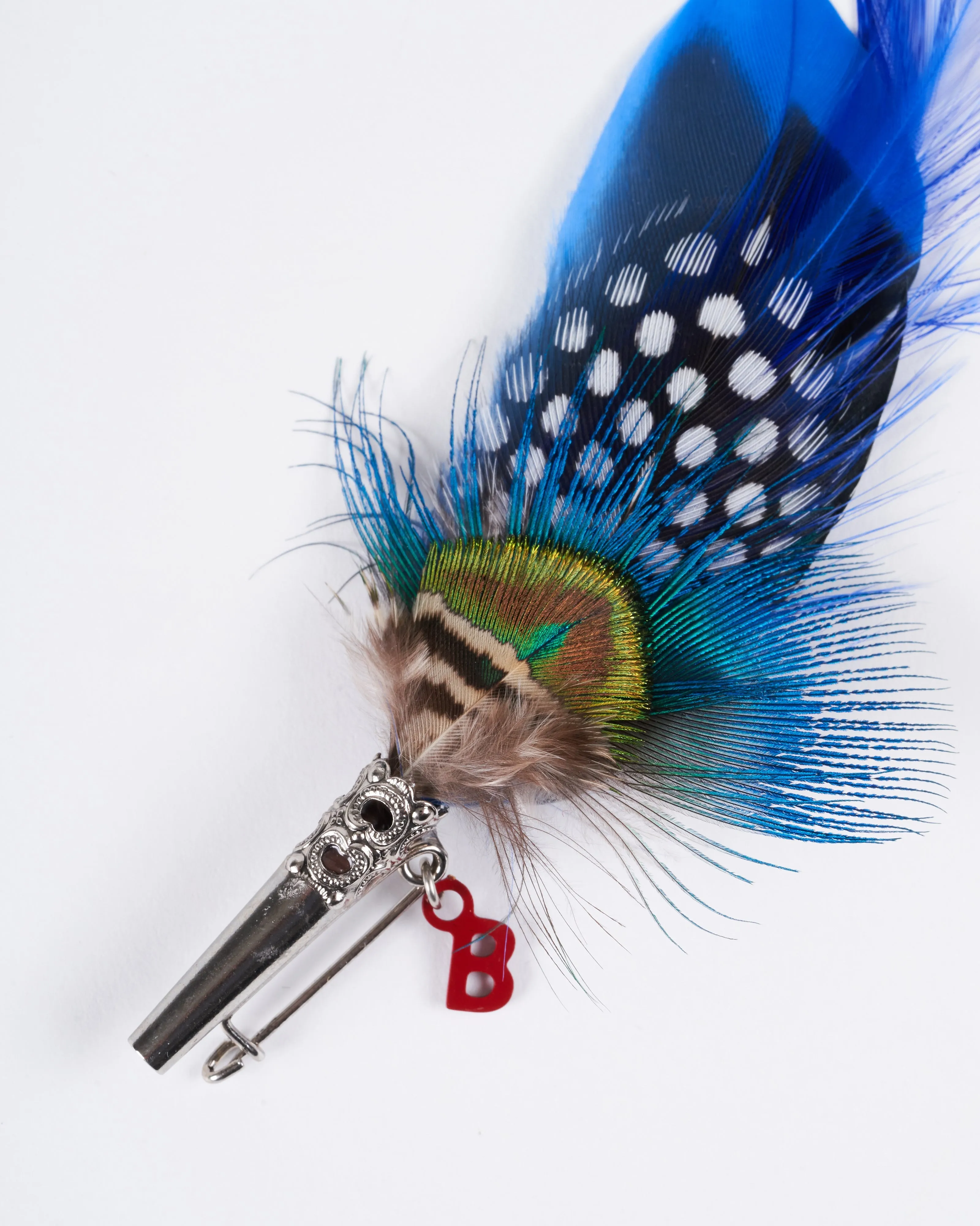 pencil brooch - royal blues