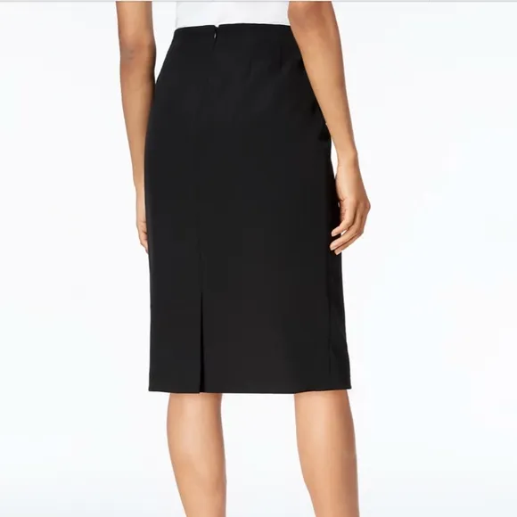 Pencil Straight Modern Business Casual Work Night Minimalist Classy Midi Skirt