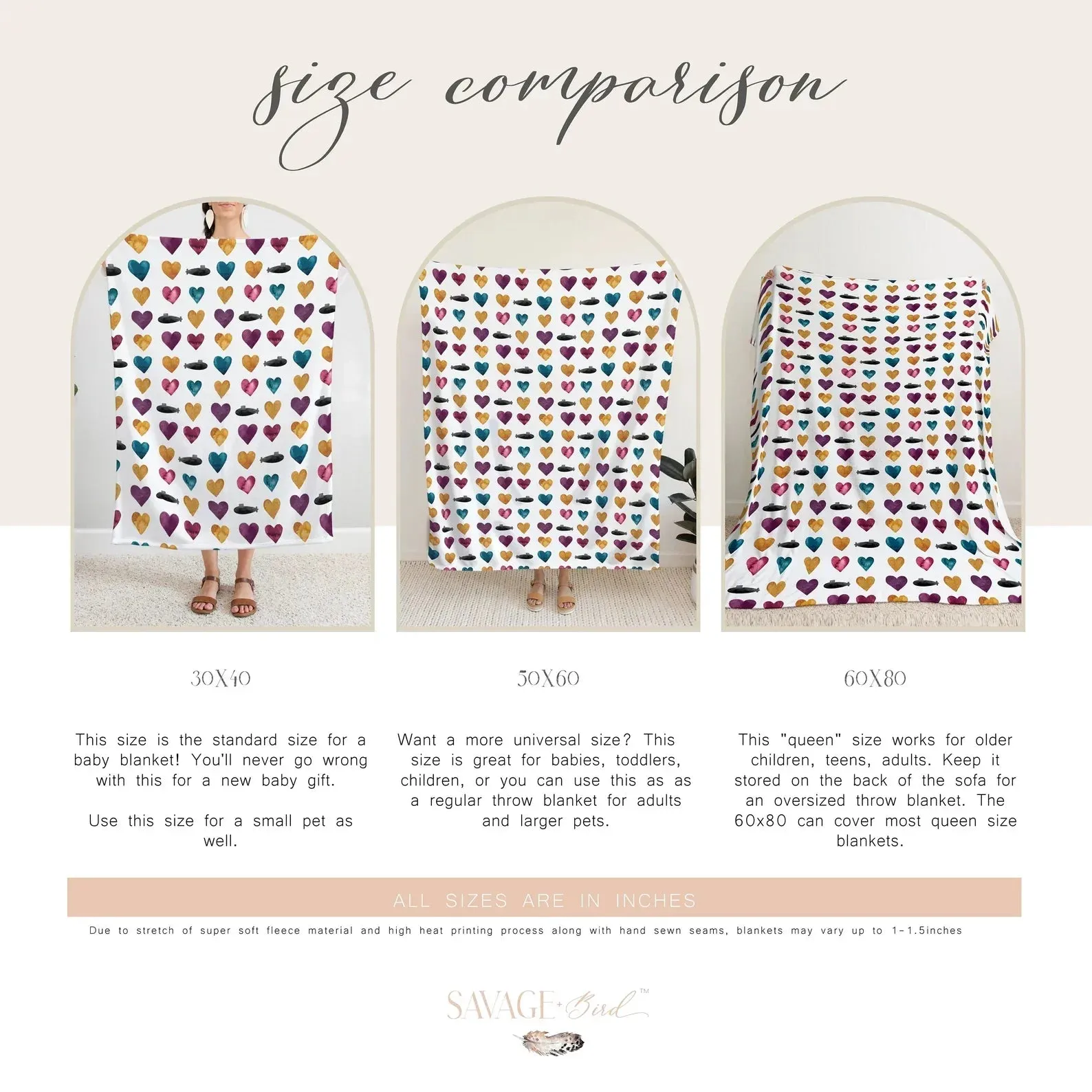 Personalized Red Dots Pencil Name Fleece Blanket