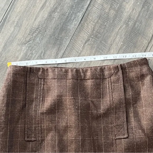 Peruvian Connection Brown Tweed Knit Pencil Skirt - Size 8