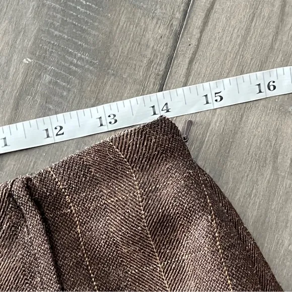 Peruvian Connection Brown Tweed Knit Pencil Skirt - Size 8