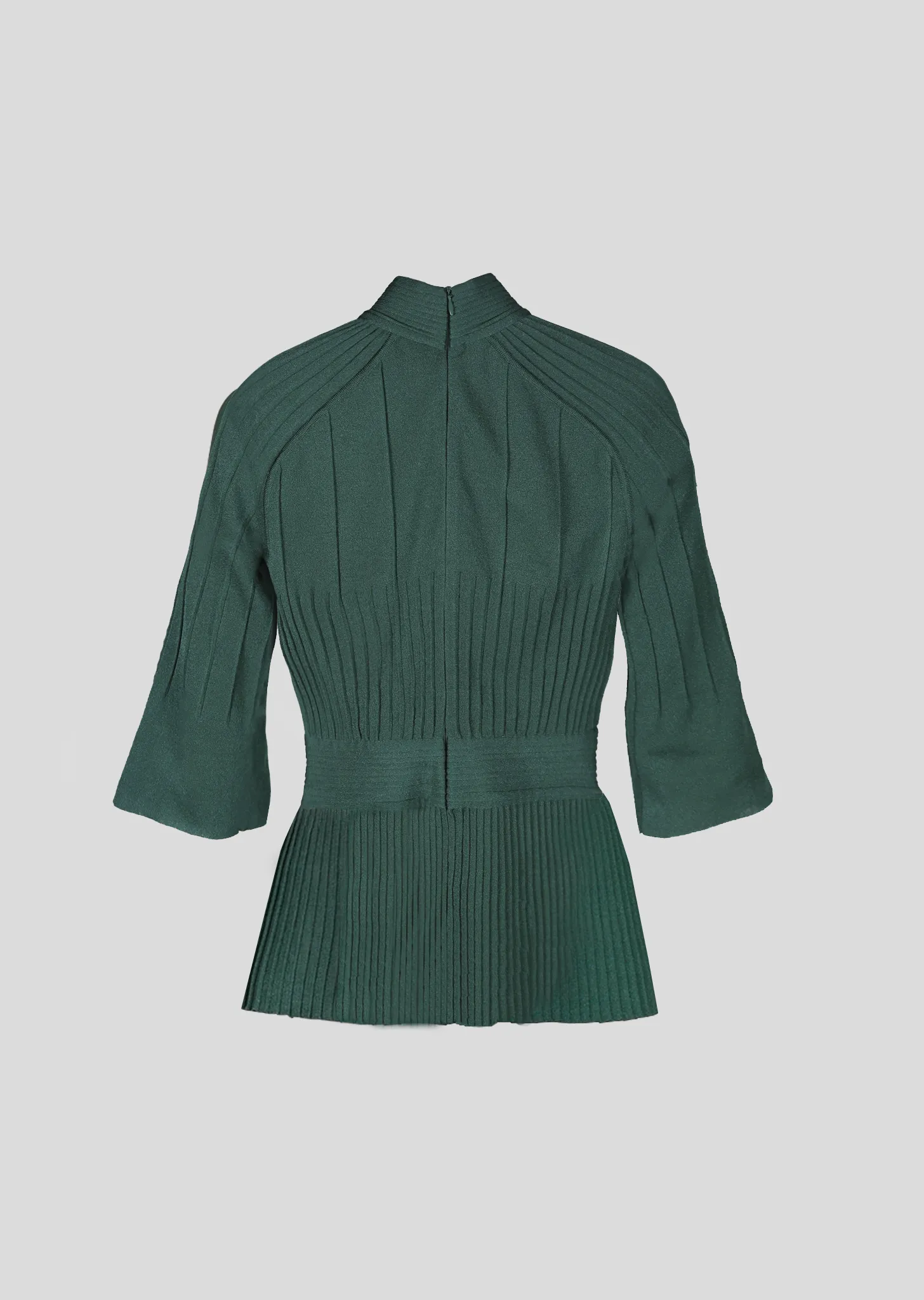 Pierretta – Metallic Pleated Top with Neck Tie