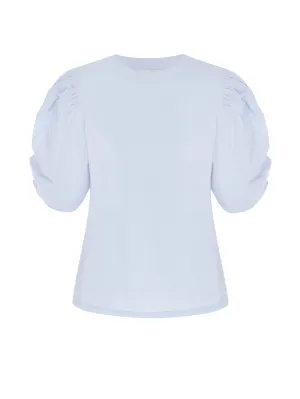 Pleated Puff Slv Tee