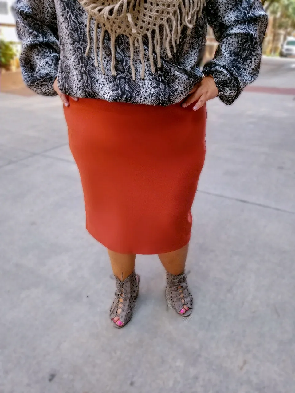 Plus Size Pencil Skirt