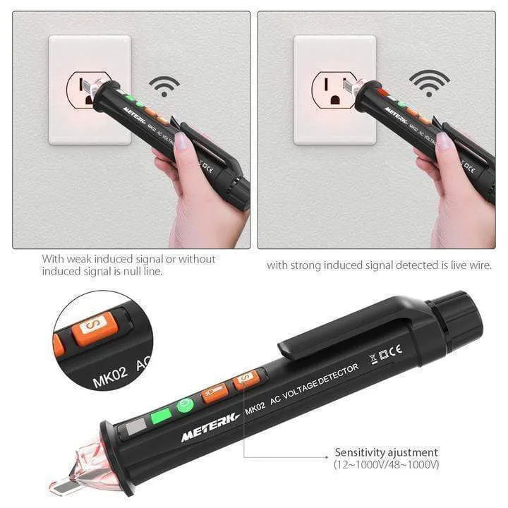 Pragmatist--AC/DC Voltage Test Pencil, 12V/48V-1000V Voltage Sensitivity Electric Compact Pen