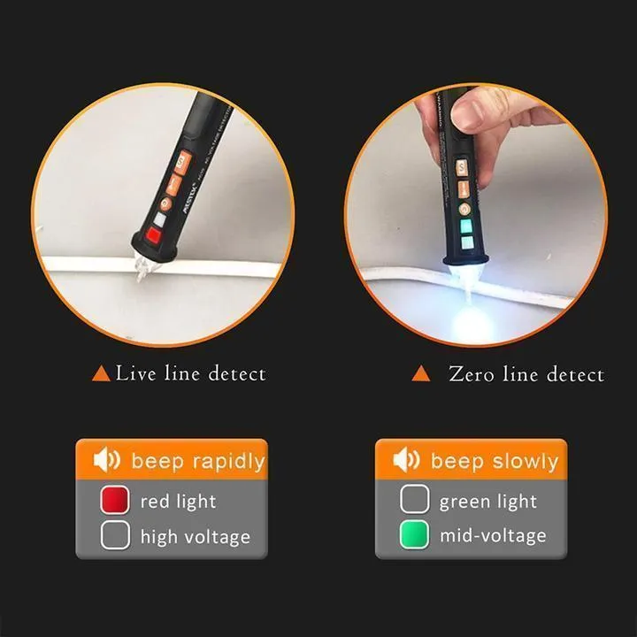 Pragmatist--AC/DC Voltage Test Pencil, 12V/48V-1000V Voltage Sensitivity Electric Compact Pen