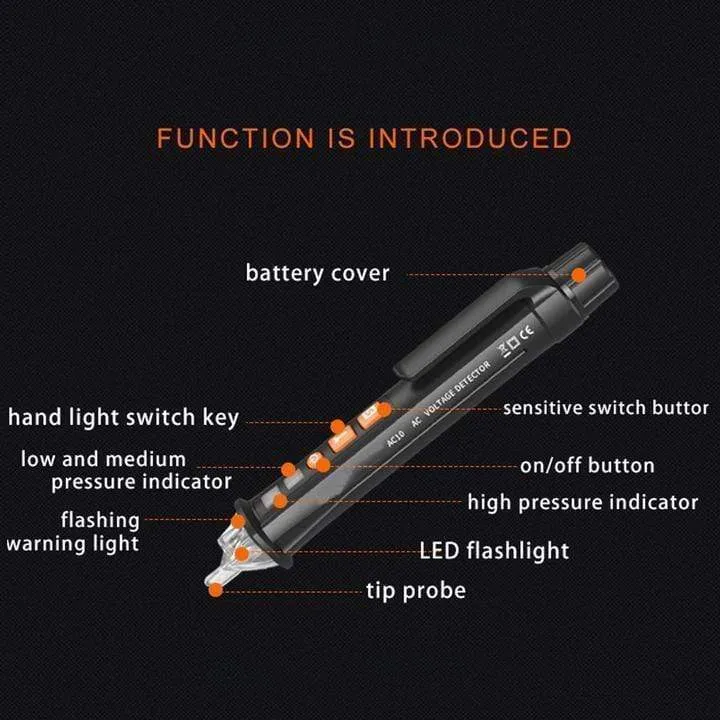 Pragmatist--AC/DC Voltage Test Pencil, 12V/48V-1000V Voltage Sensitivity Electric Compact Pen
