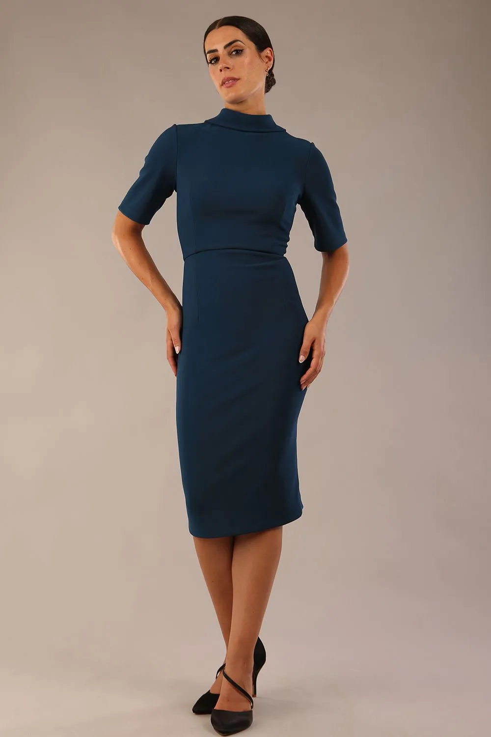 (PRE-ORDER) Highmoor Short Sleeved Pencil Dress