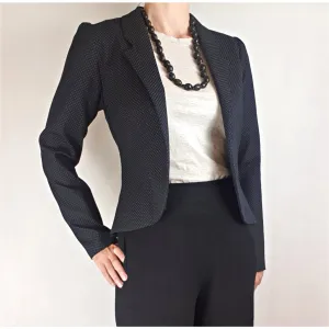 Preap & Coutts black spotted blazer/jacket size 1 (fits sizes 6-8)
