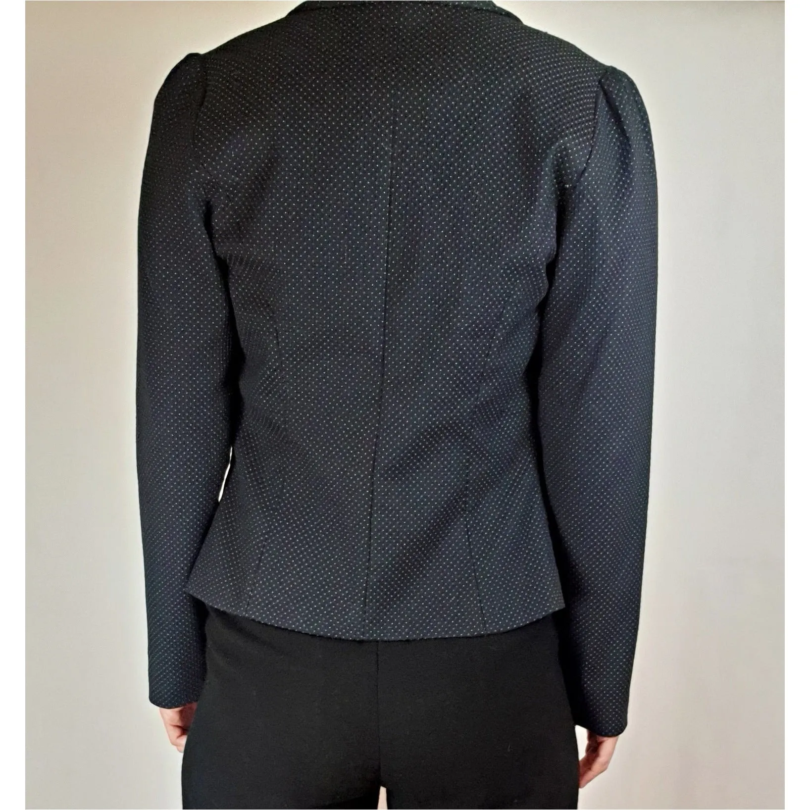 Preap & Coutts black spotted blazer/jacket size 1 (fits sizes 6-8)
