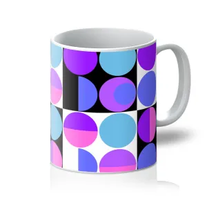 Purple Bauhaus Retro Abstract Memphis Style Mug