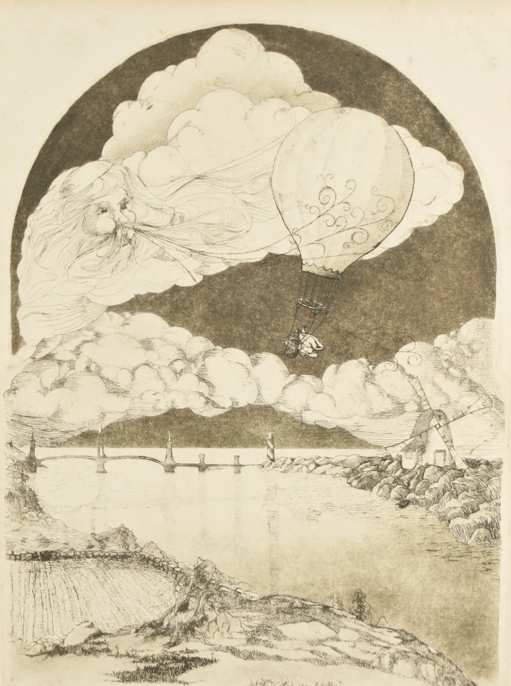 "The Wizard's Journey" By Franklin Norwood Signed Limited Ed. #67/300 Etching