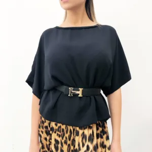 RAM19 BLACK CREPE T SHIRT
