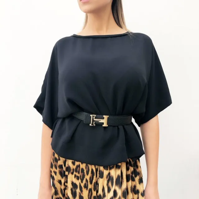 RAM19 BLACK CREPE T SHIRT