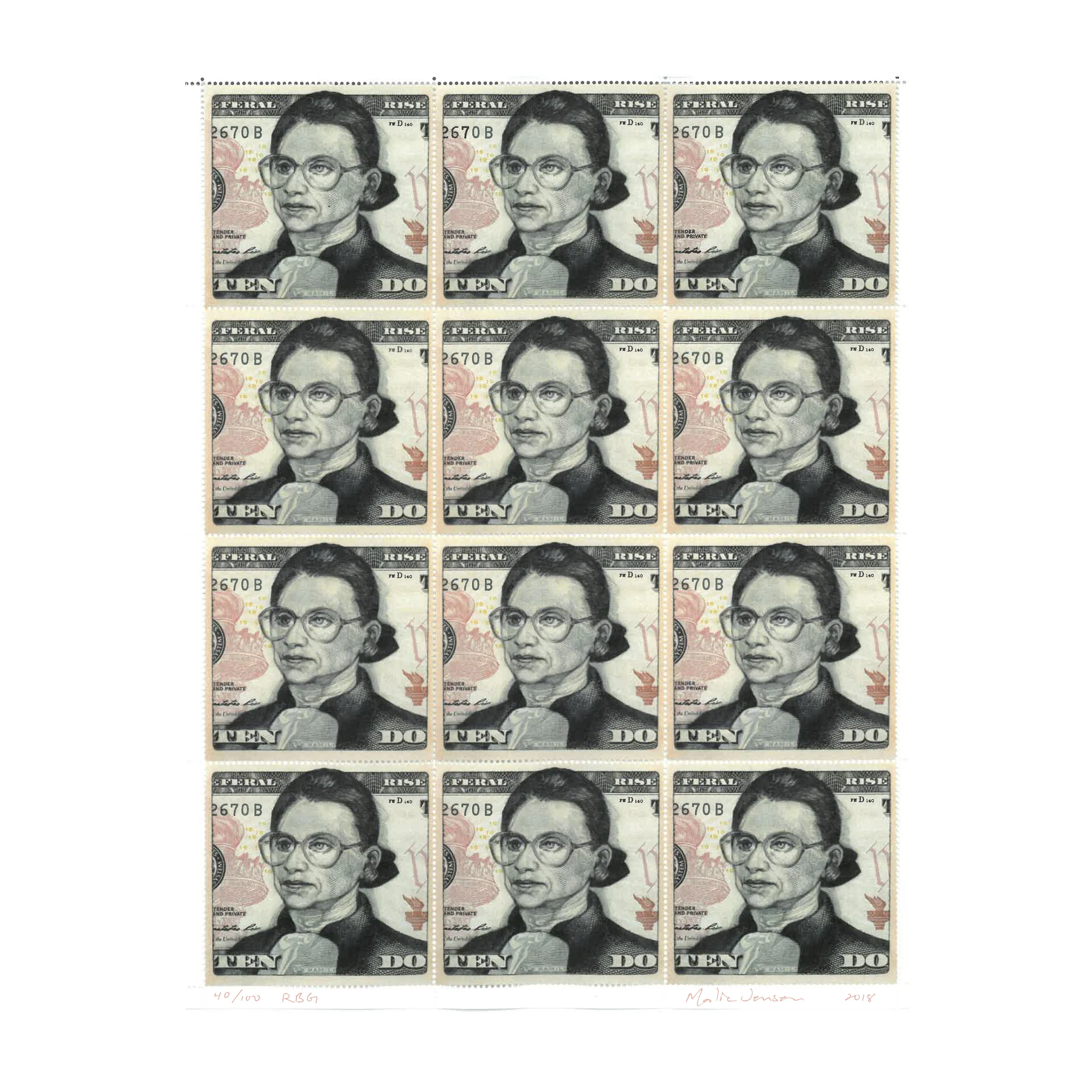 RBG Stamps (2018 edition) by Malia Jensen