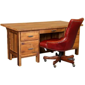 Reclaimed Wood Desk with Drawers