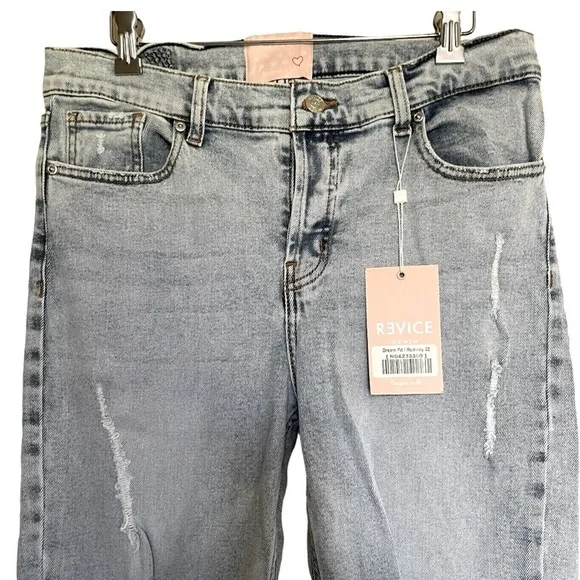 Revice Jeans Dream Fit / Runway | Size 32 | Mid High Rise Distressed Button Fly