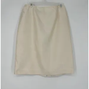 Rickie Freeman Teri Jon silk pencil skirt women’s size 8 cream