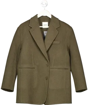 Sandro Green Wool Blend Coat UK 8