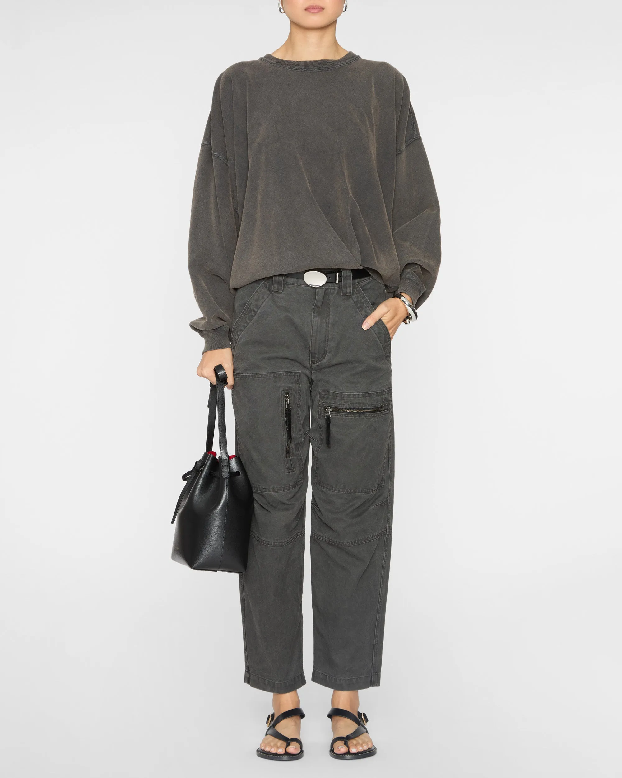 Sauria Sweatshirt in Faded Black