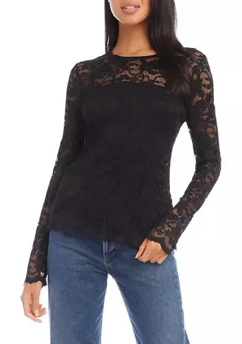 Scalloped Lace Top