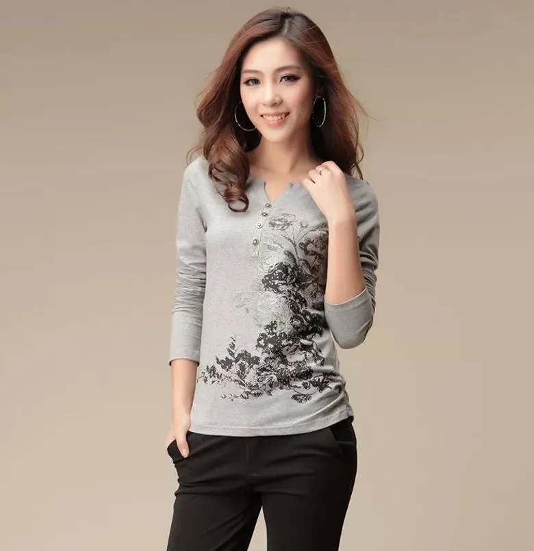 shintimes Graphic Tees Women Tshirt Long Sleeve T Shirt Women Tops Fashion 2022 Cotton T-Shirt Camisetas Mujer Tee Shirt Femme