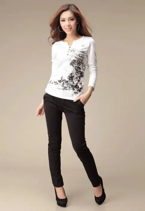 shintimes Graphic Tees Women Tshirt Long Sleeve T Shirt Women Tops Fashion 2022 Cotton T-Shirt Camisetas Mujer Tee Shirt Femme