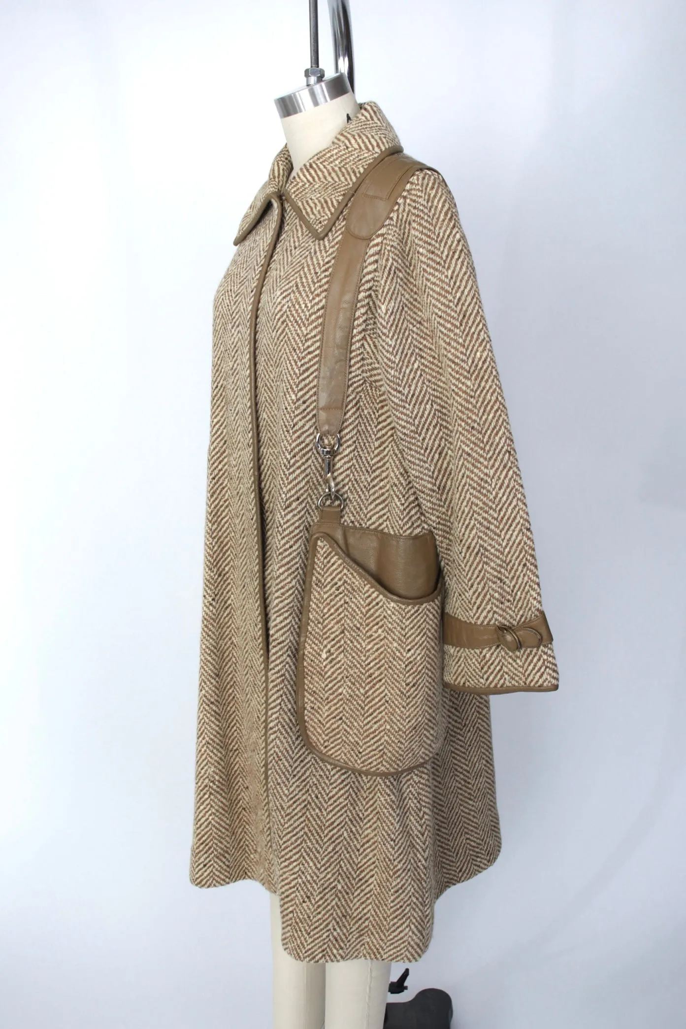 Sills Bonnie Cashin Herringbone Purse Coat