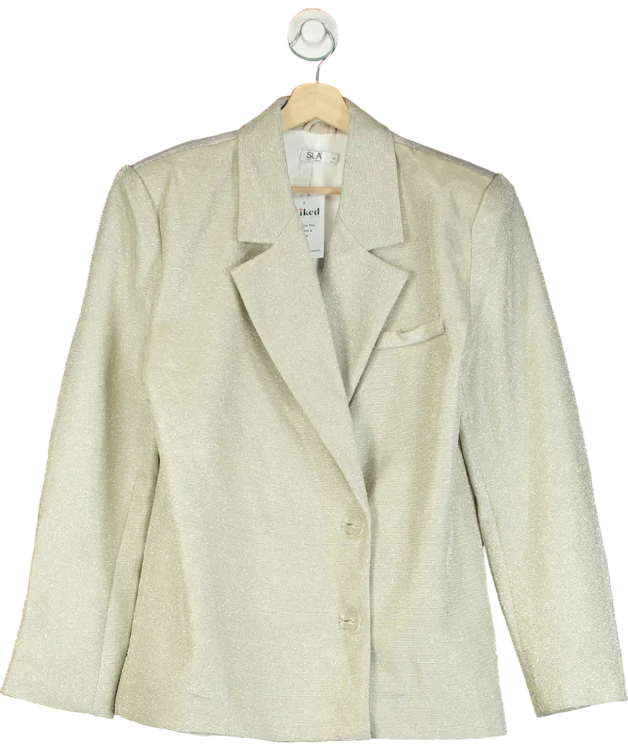 SLA the label Metallic Gold Paloma Blazer UK S