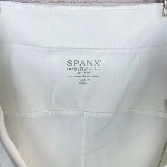 Spanx Booty Boost Pleated White Skort Women’s Plus Size 1X