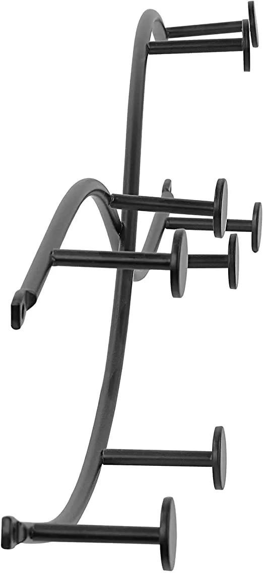 Spectrum Diversified Sweep Double 8-Hook Coat Rack, 22.00 x 2.00 x 4.75 Inches, Black