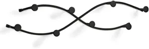 Spectrum Diversified Sweep Double 8-Hook Coat Rack, 22.00 x 2.00 x 4.75 Inches, Black