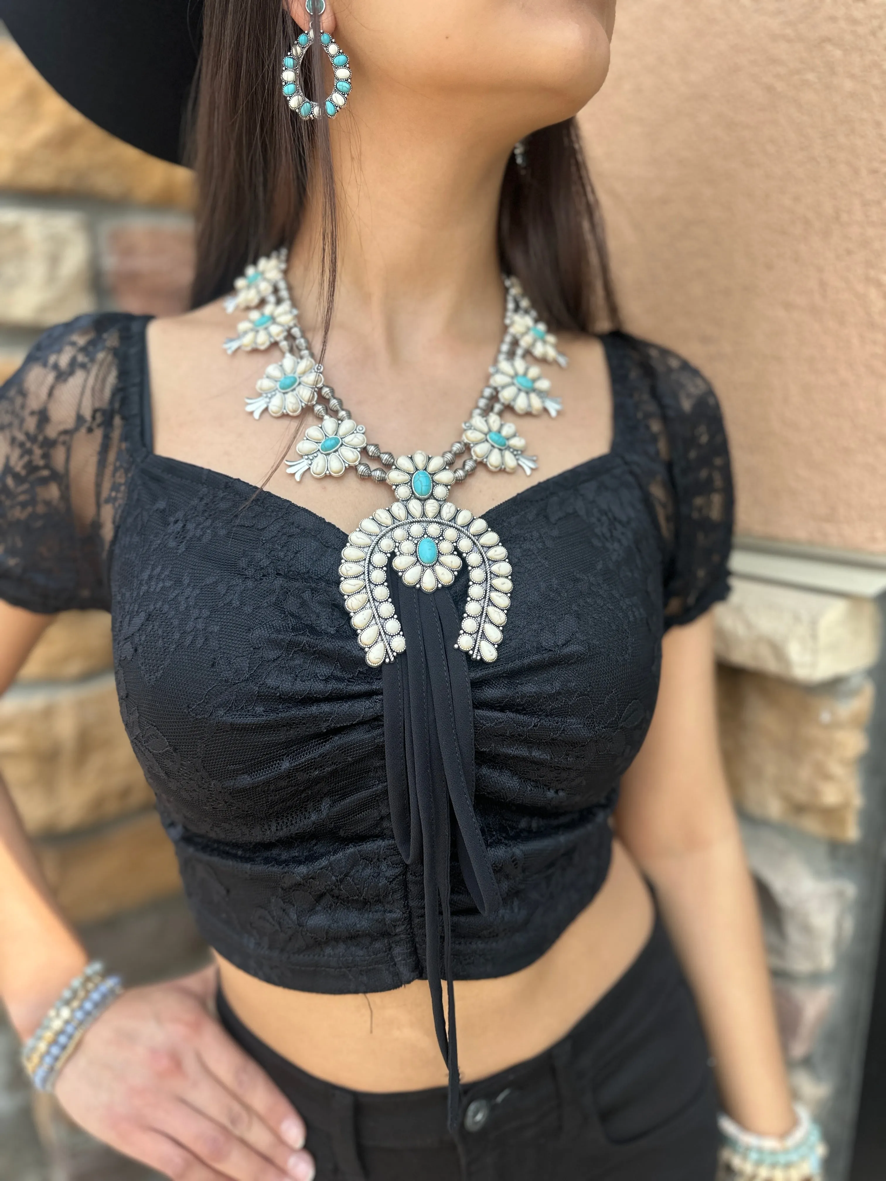 Stacy Black Lace Top