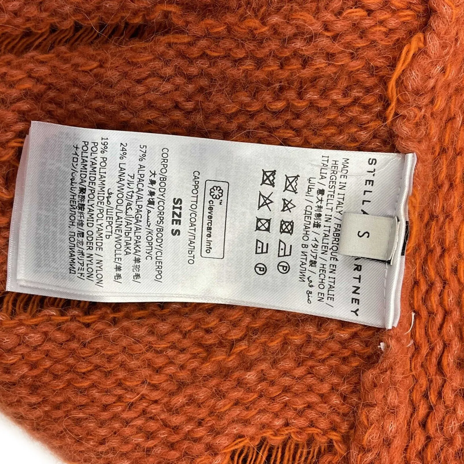 Stella McCartney - NWT F/W 22-23 Tangerine Alpaca Fringe Jacket - Size S