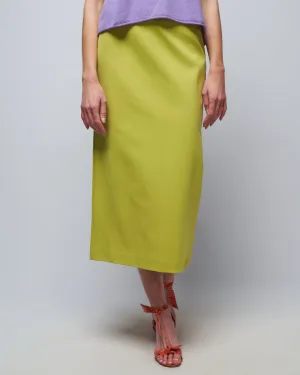 structured knit pencil skirt - geko green